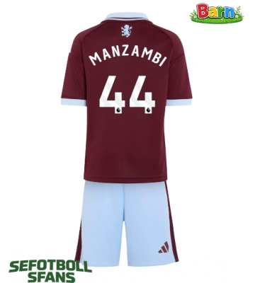 Aston Villa Johan Manzambi #44 Hemmaställ Barn 2026-27 Kortärmad (+ Korta byxor)